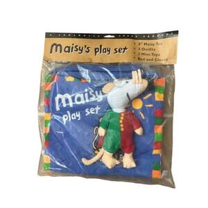 Vintage 1995 Maisy Play Set 8" Plush Toy Outfits Toys & More NEW Crocodile Creek